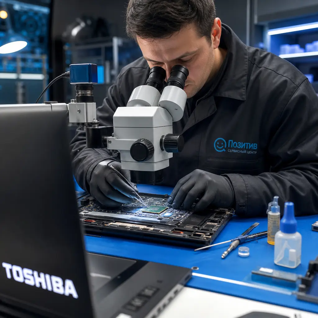 Замена видеокарты ноутбука Toshiba в Дзержинске