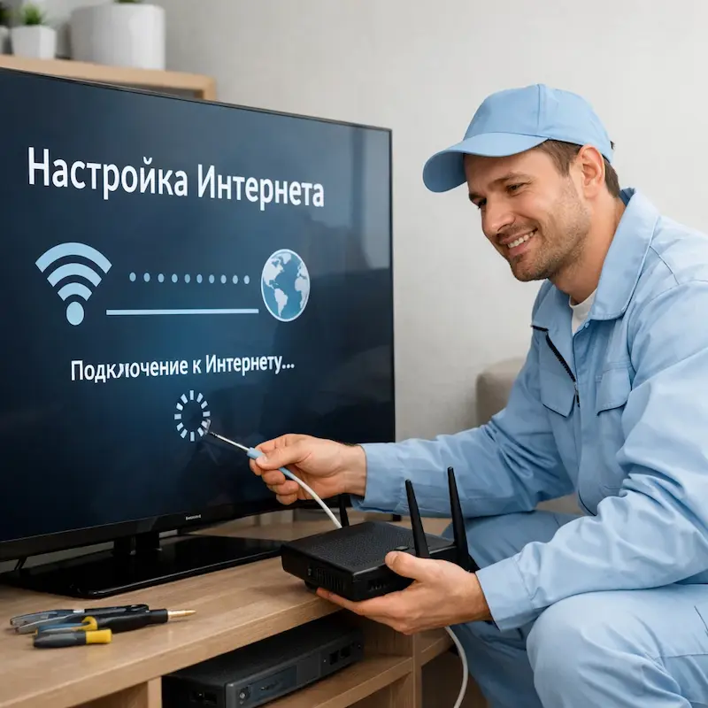 Настройка интернета на ТВ в Дзержинске